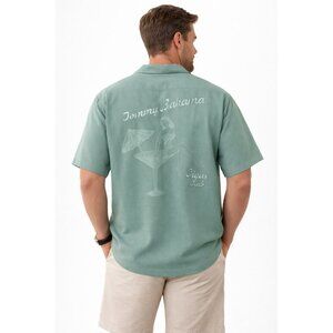 Men’s Tommy Bahama Cigar Club, Hula Girl on martini Silk Hawaiian shirt Medium